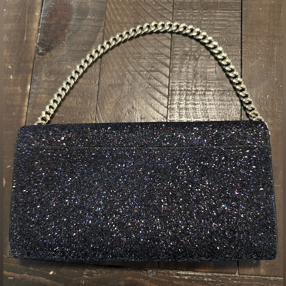 Kate Spade New York Milou Sunset Lane Black/Multi-Colored Glitter Clutch. NWOT. - Picture 4 of 5